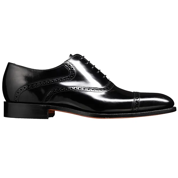 40% OFF BARKER Wilton Shoes - Mens Oxford Brogues - Black Polish Size UK 11