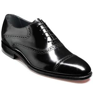 40% OFF BARKER Wilton Shoes - Mens Oxford Brogues - Black Polish Size UK 11