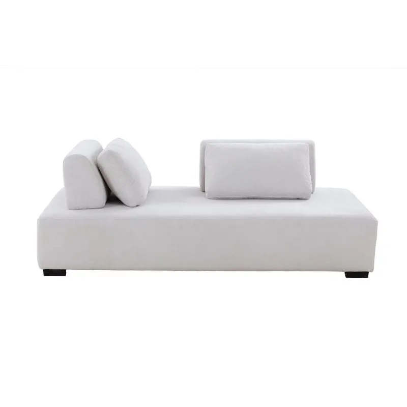 85" Minimalist Modular Beige 3-seater Sofa with Non-slip Back Cushions