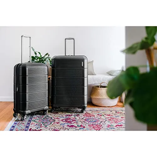 American Tourister Stratum 2.0 Expandable Hardside Luggage, Jet Black, Carry-on