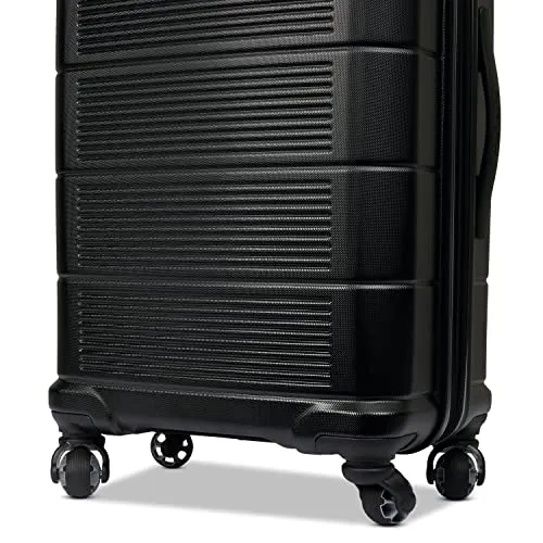 American Tourister Stratum 2.0 Expandable Hardside Luggage, Jet Black, Carry-on
