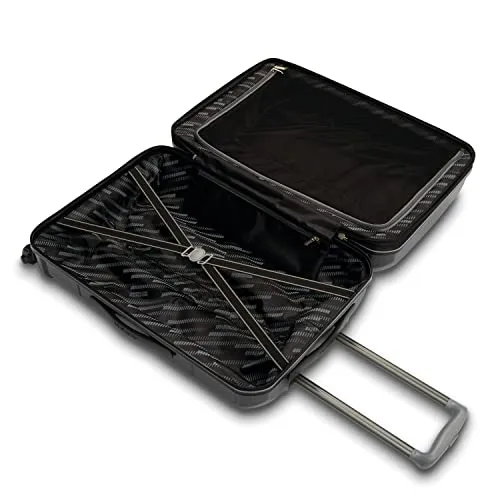 American Tourister Stratum 2.0 Expandable Hardside Luggage, Jet Black, Carry-on
