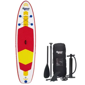 Aqua Leisure 10' Inflatable Stand-Up Paddleboard Drop Stitch w/ Oversized Backpack f/ Board & Accessories
