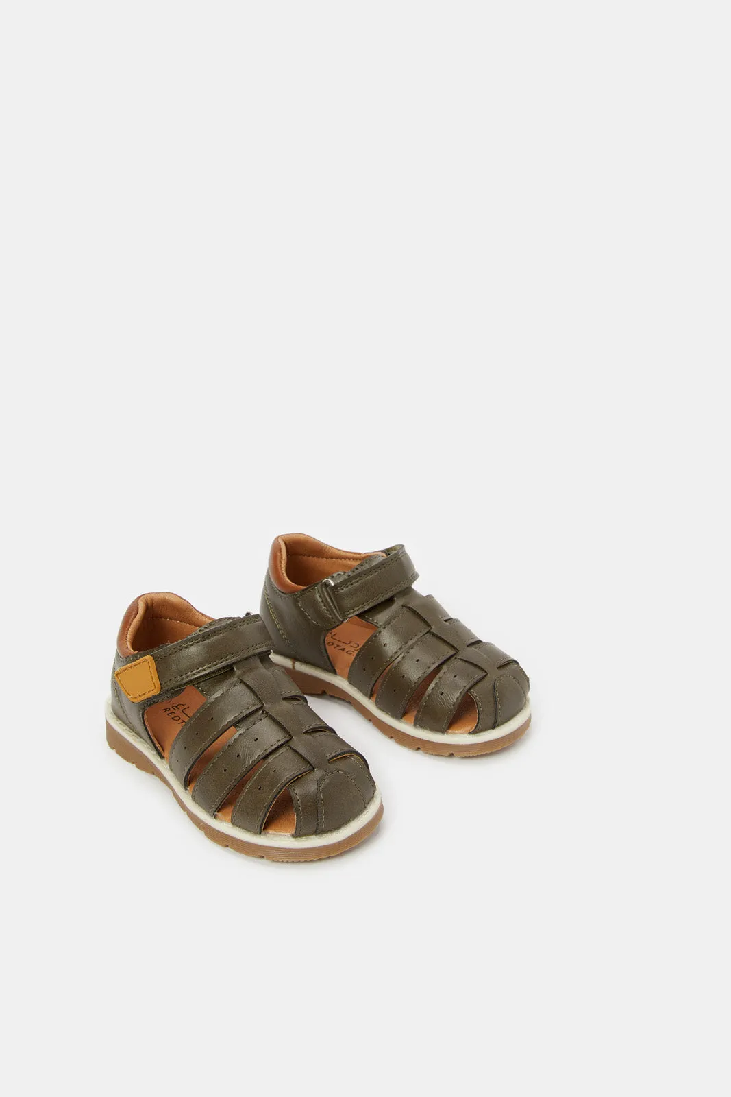 Boys Brown Velcro Fisherman Sandal