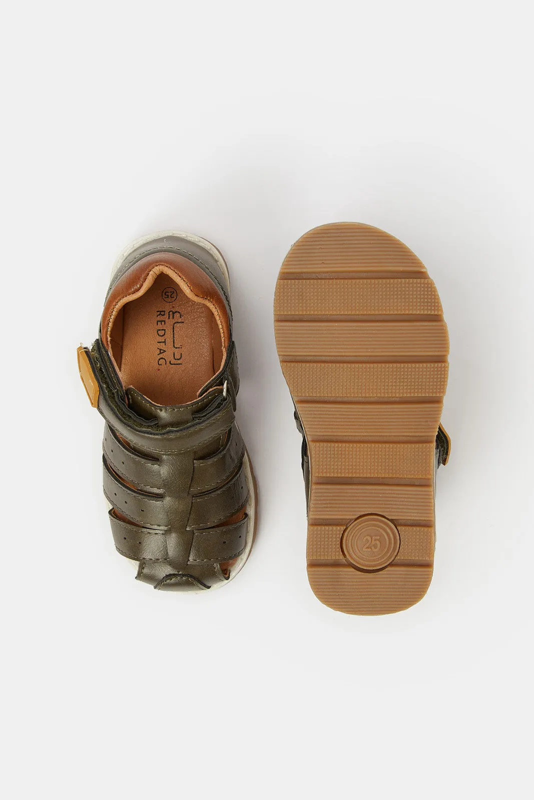Boys Brown Velcro Fisherman Sandal