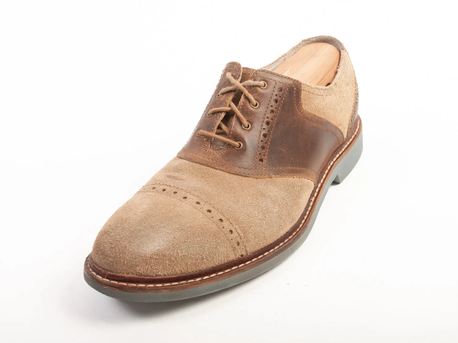 Cole Haan Tan Suede Oxfords