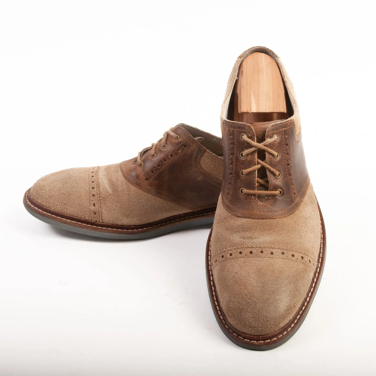Cole Haan Tan Suede Oxfords