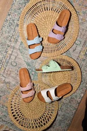 Colorful Double Buckle Sandal