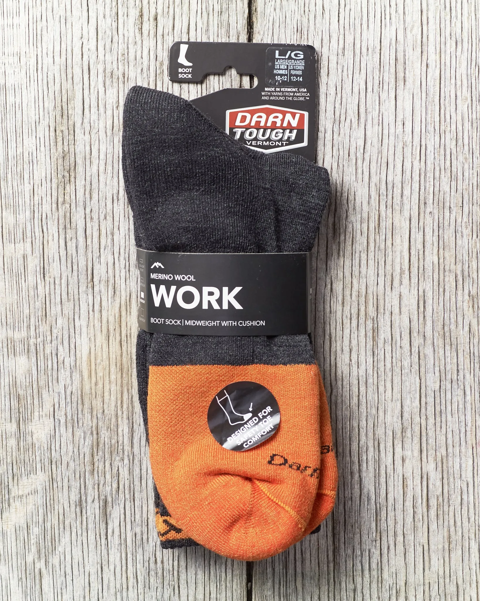 Darn Tough 2006 Graphite Wool Socks Steely Boot Cush w/Full Cush Toe Box