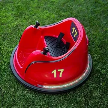 Electric Bumper Car with 360° Spin, LED Lights & Parental Remote Control Red