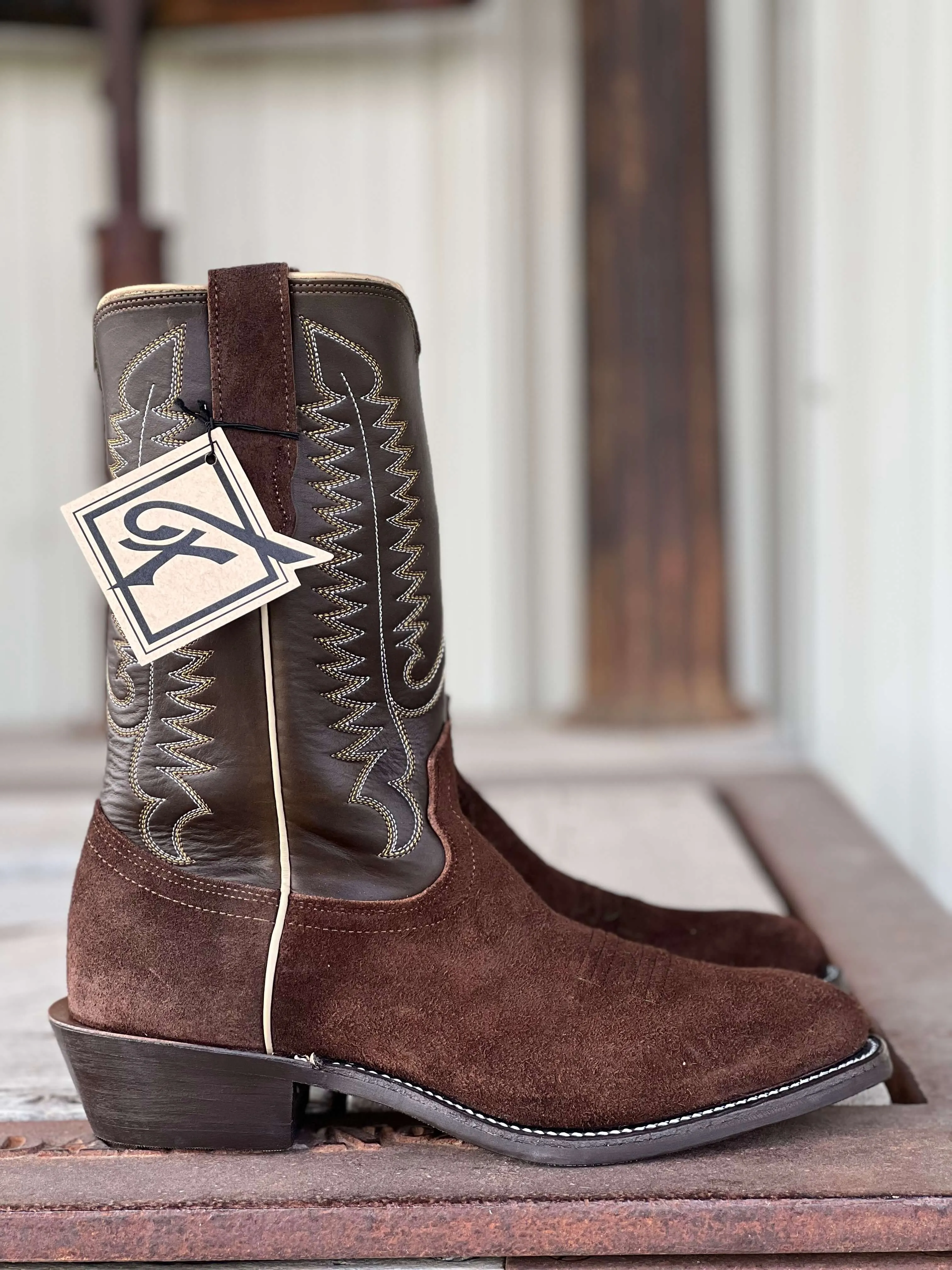 Fenoglio Boot Co. | Greenland Brown Roughout Boot