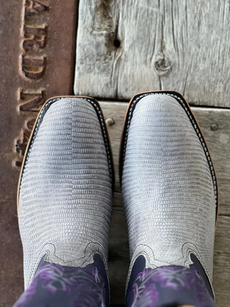 Fenoglio Boot Co. | Grey Vintage Lizard 11" Boot