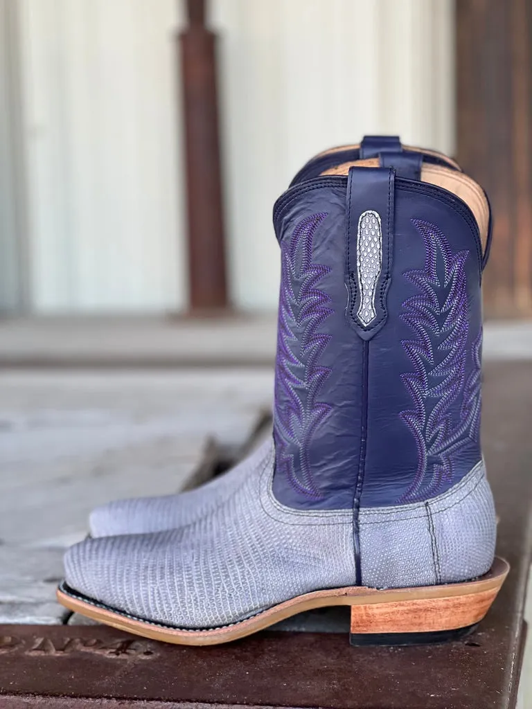 Fenoglio Boot Co. | Grey Vintage Lizard 11" Boot