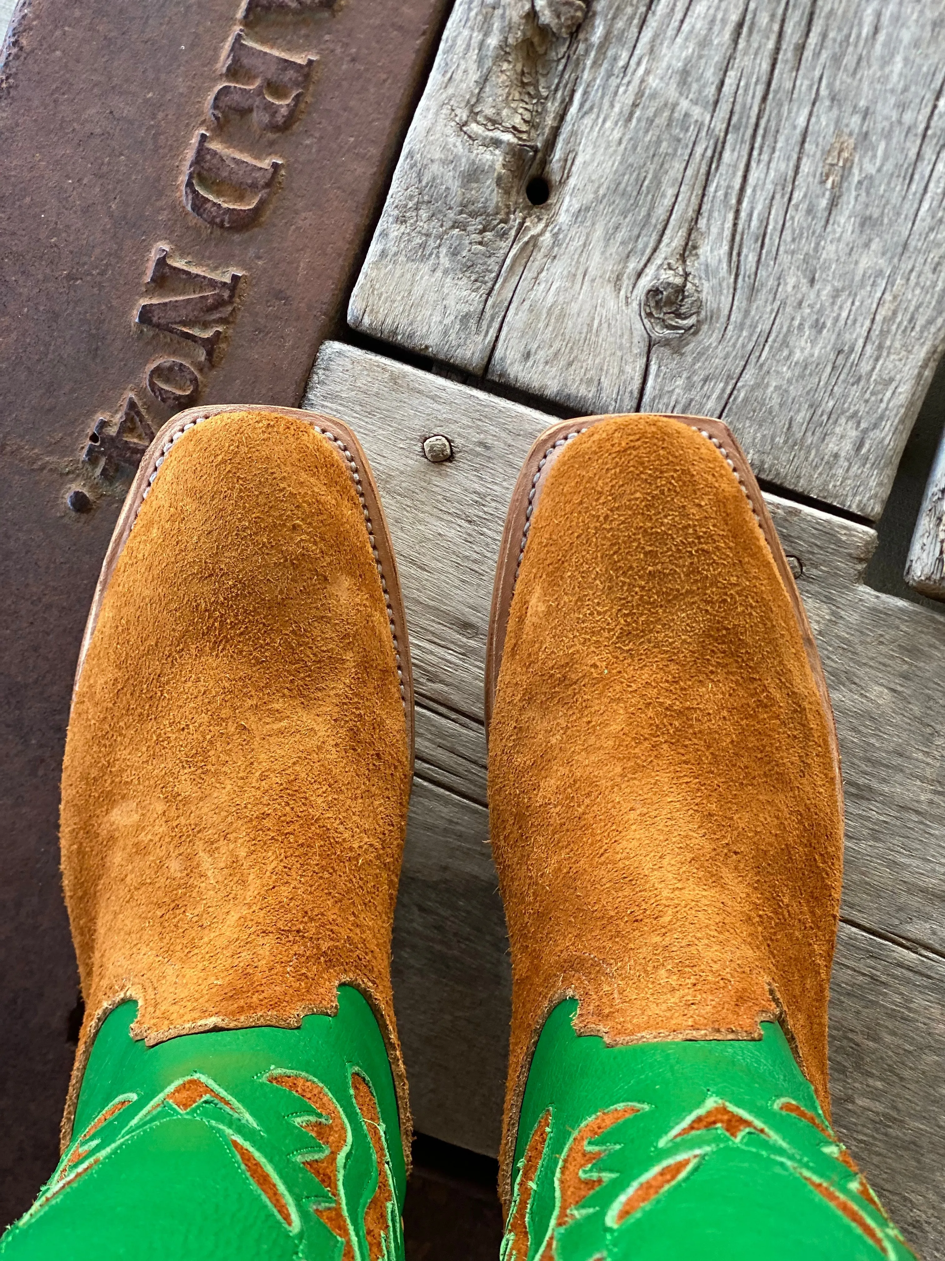 Fenoglio Boot Co. |  Red Brown Roughout Boot