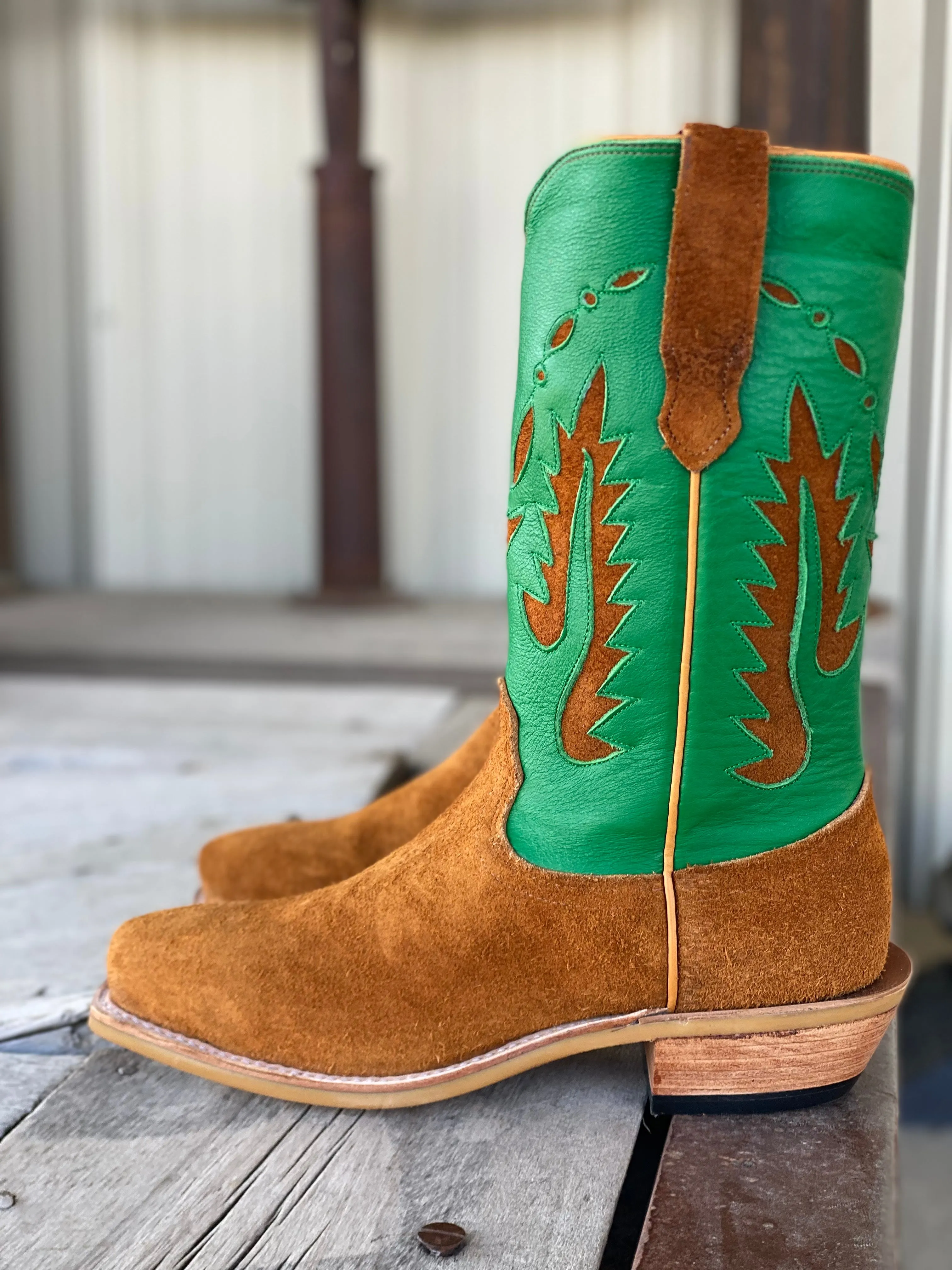 Fenoglio Boot Co. |  Red Brown Roughout Boot