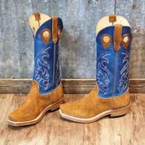 Fenoglio Brown Roughout Sky Blue Boots