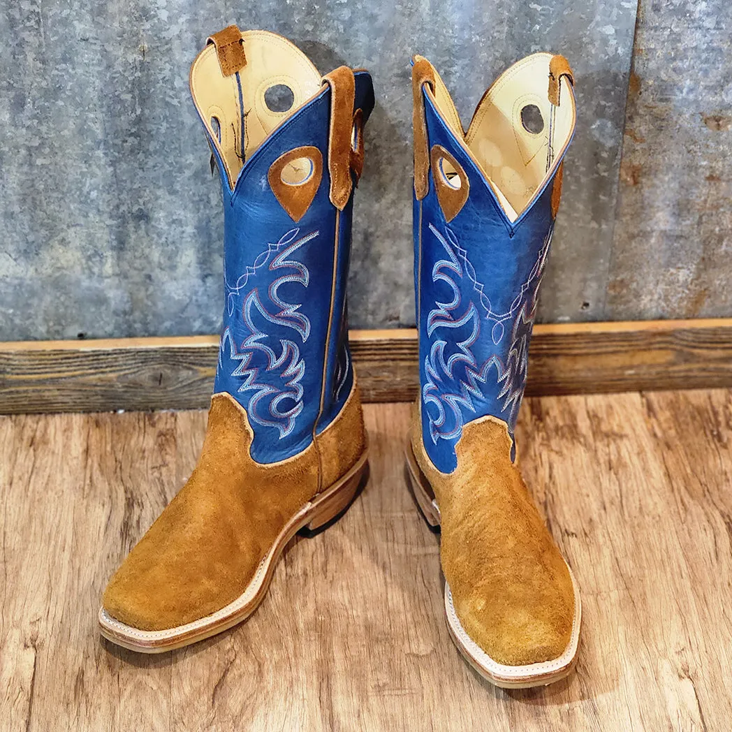 Fenoglio Brown Roughout Sky Blue Boots