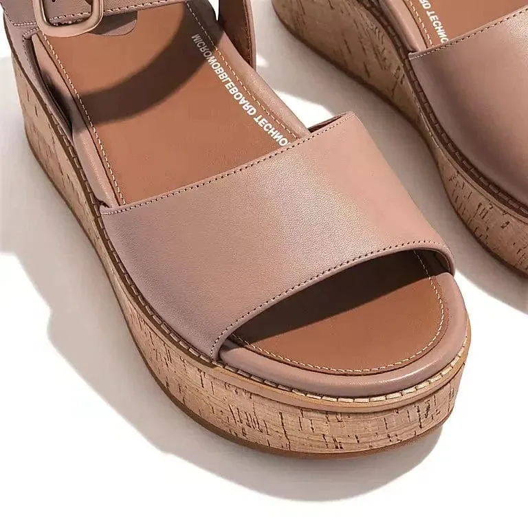 FitFlop Women's Eloise Cork-Wrap Platform Sandals- Pink