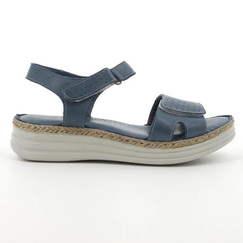 Hush Puppies Nala Leather Strap Sandals - Blue