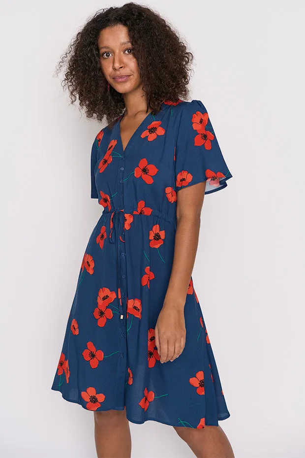 Jaz Red Poppy Fields Dress