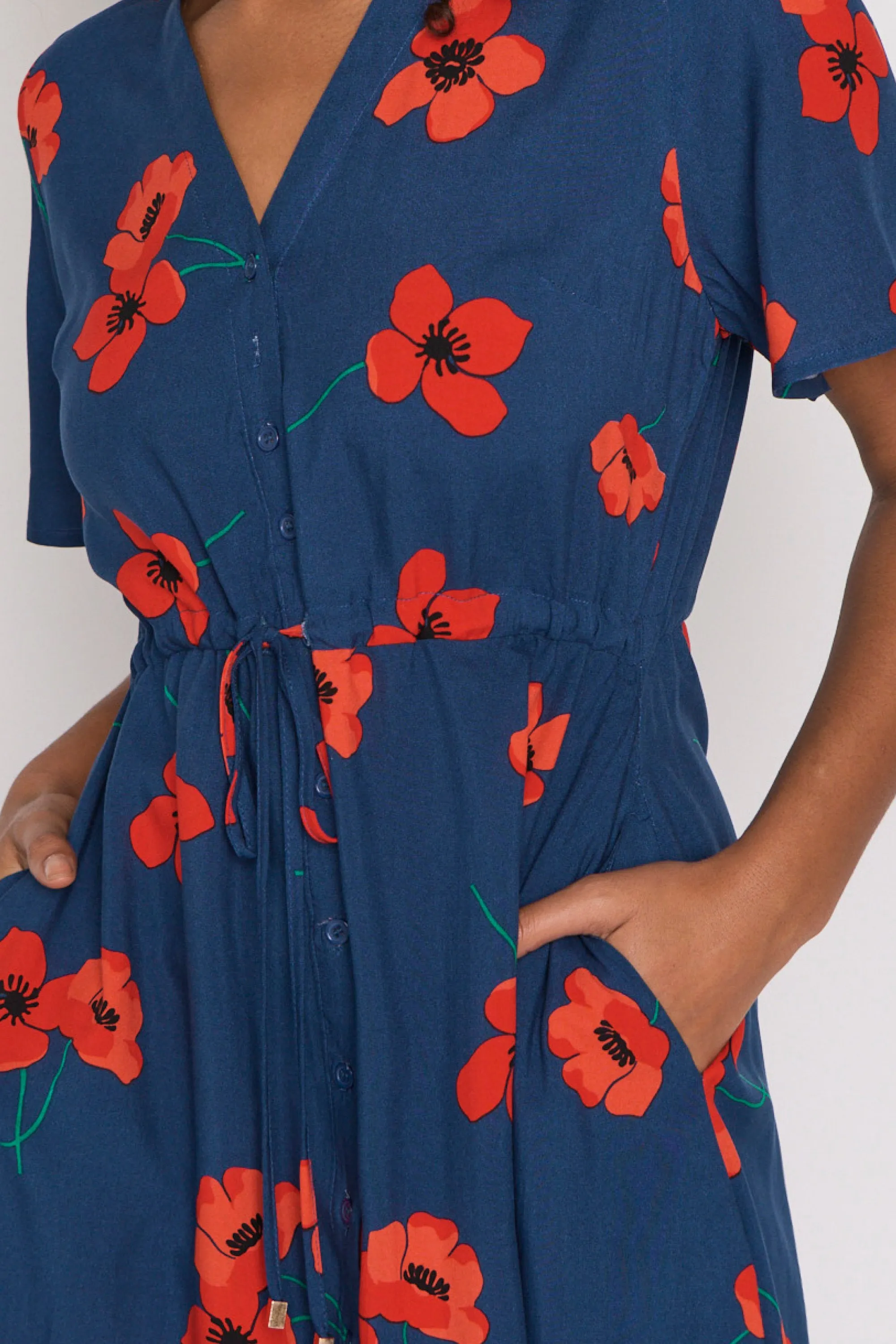 Jaz Red Poppy Fields Dress