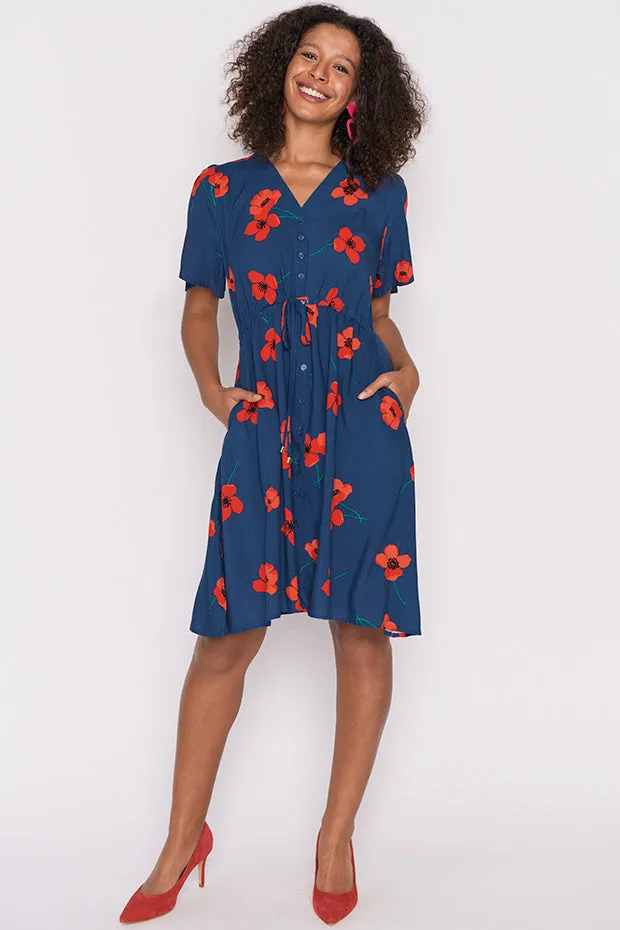 Jaz Red Poppy Fields Dress
