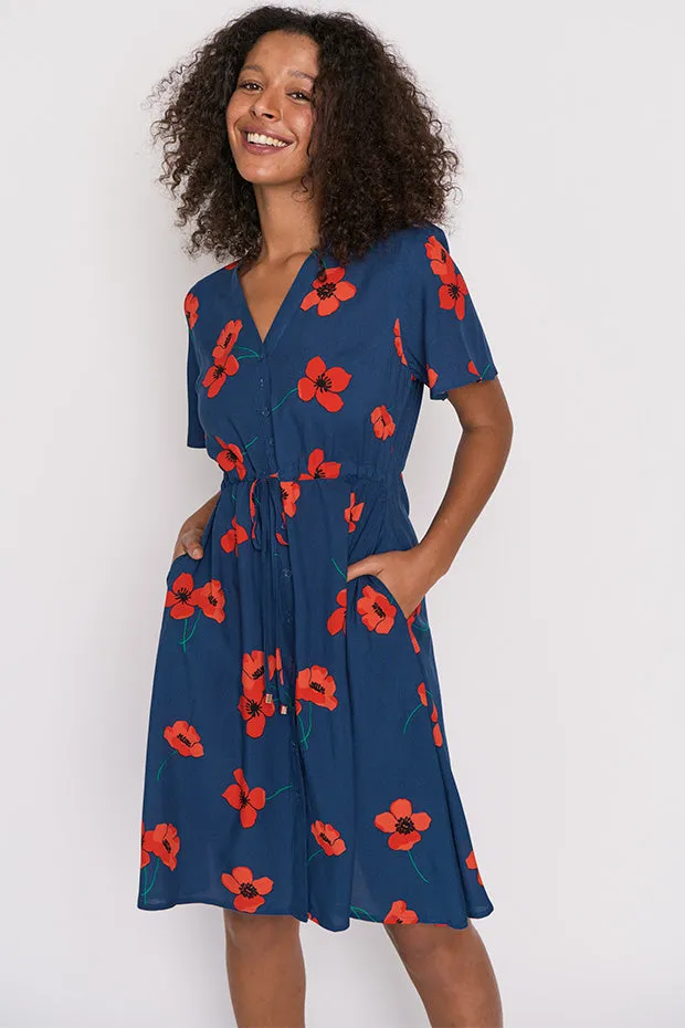 Jaz Red Poppy Fields Dress