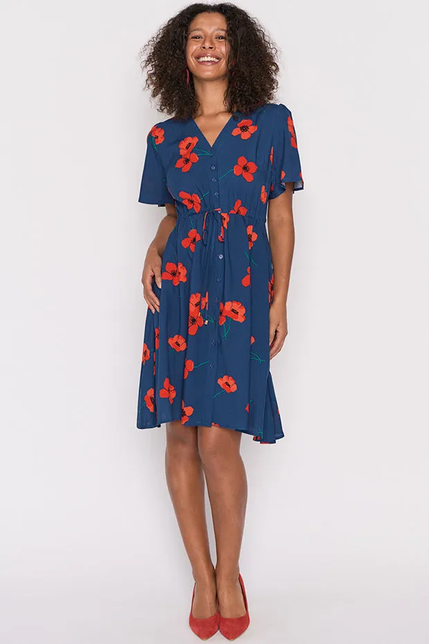 Jaz Red Poppy Fields Dress