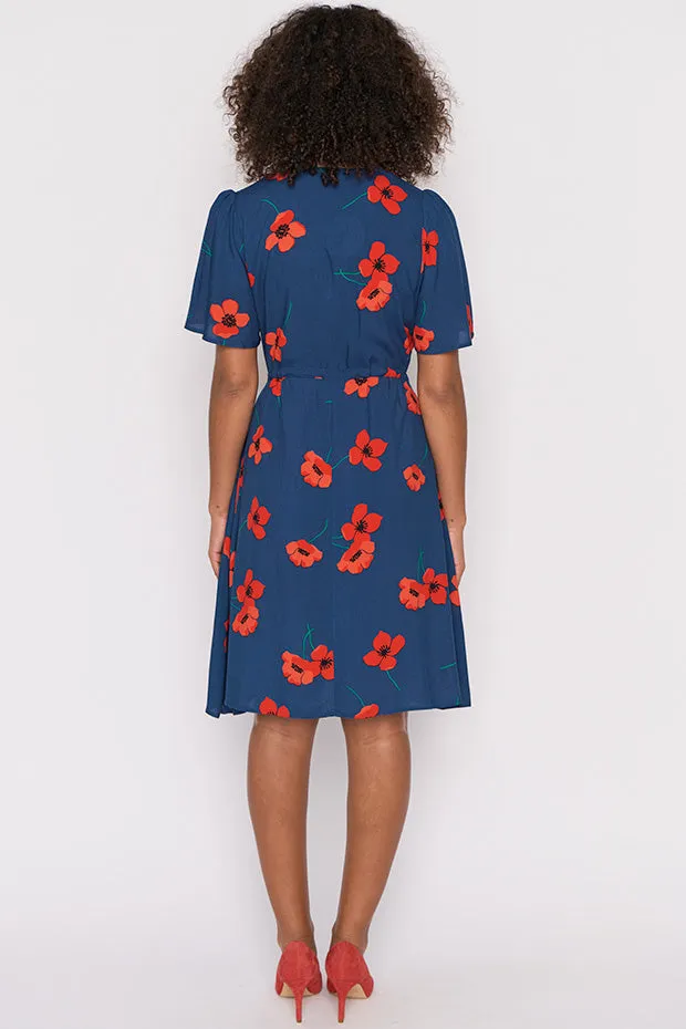 Jaz Red Poppy Fields Dress