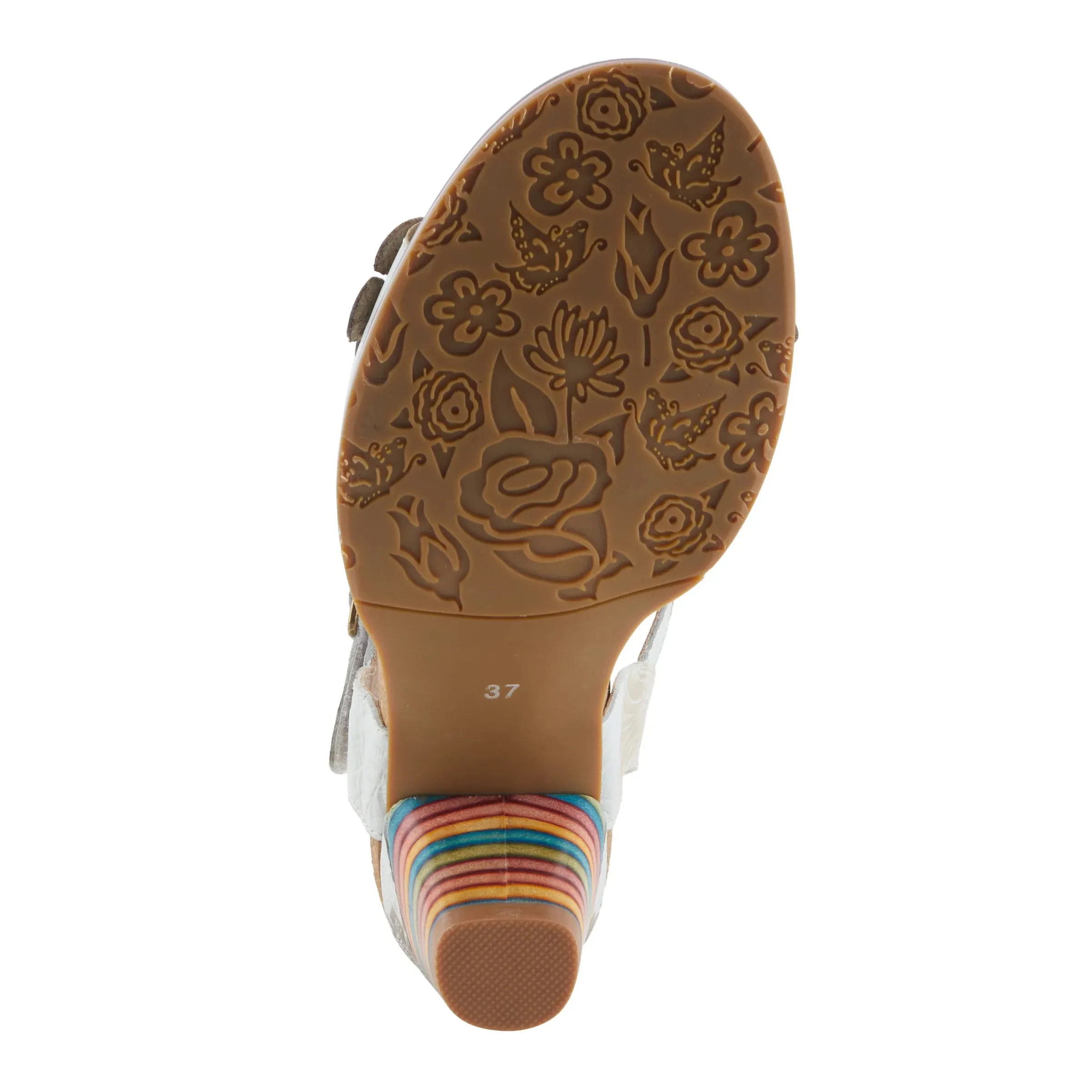 L'Artiste by Spring Step Bluesky Ankle Strap - White Multi