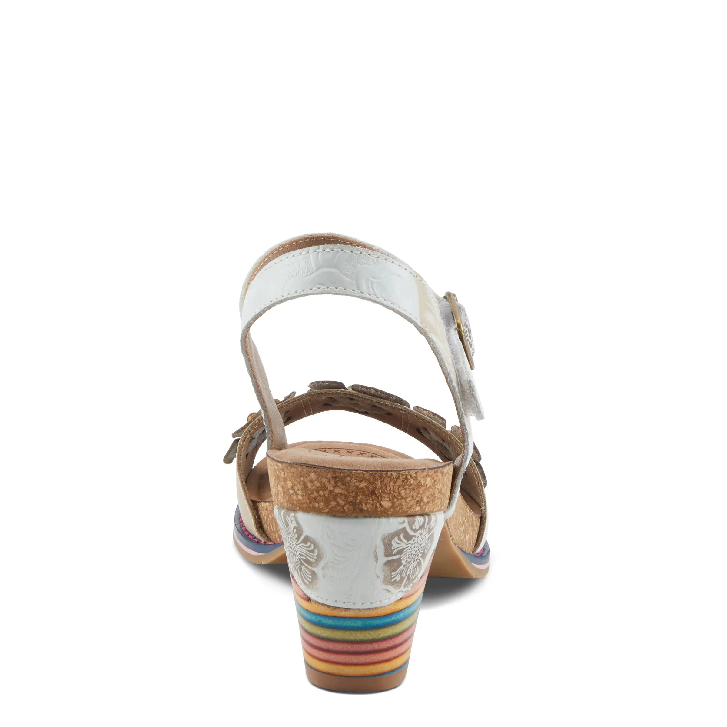 L'Artiste by Spring Step Bluesky Ankle Strap - White Multi
