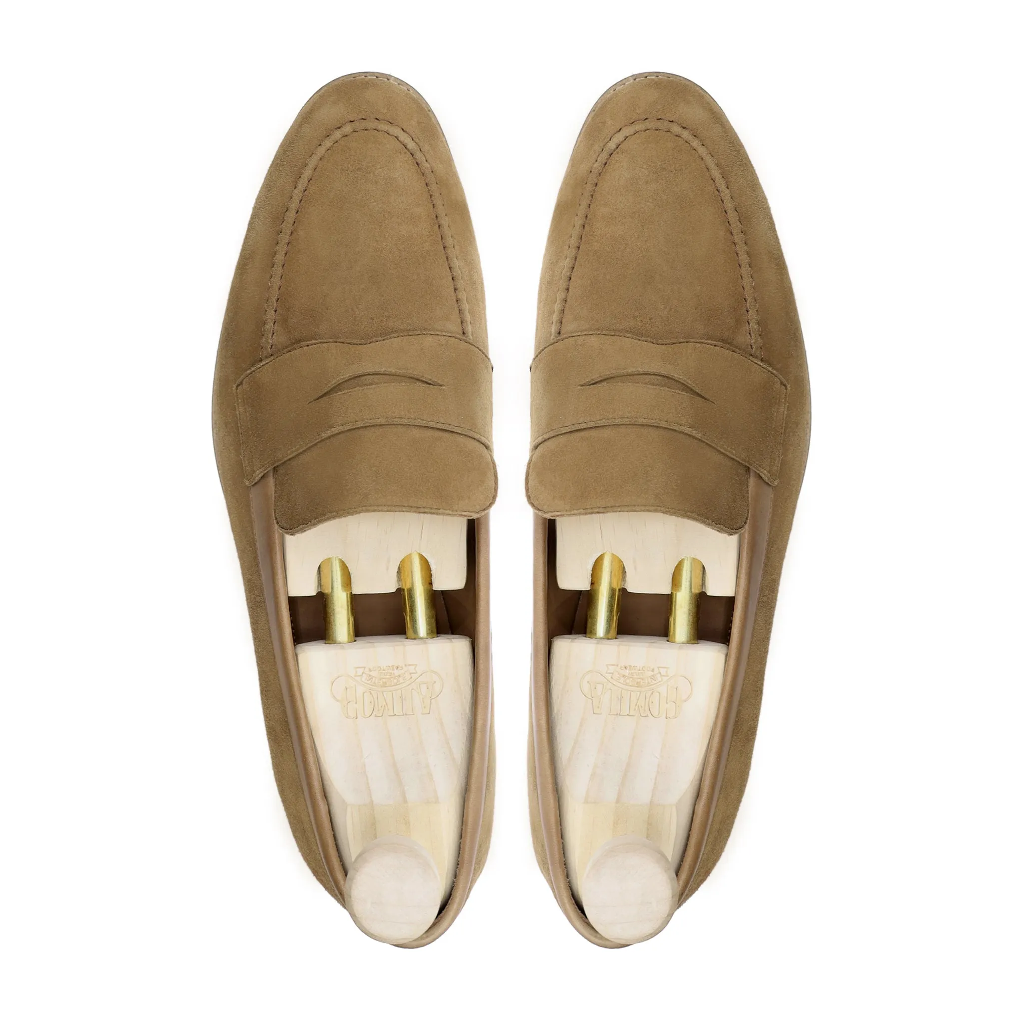 Lucas - Men's Camel Kid Suede Loafer