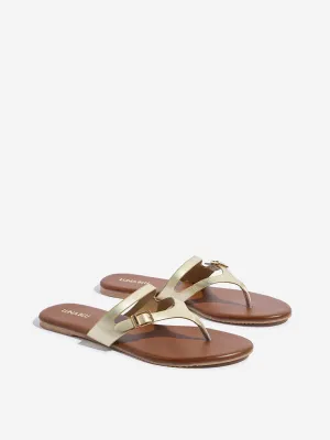 LUNA BLU Gold Thong-Strap Sandals