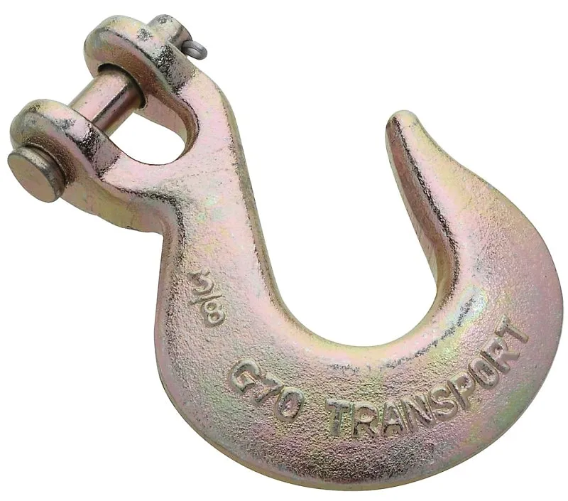 National Hardware 3254BC Series N282-111 Clevis Slip Hook, 3/8 in, 6600 lb Working Load, Steel, Yellow Chrome :EA: QUANTITY: 1