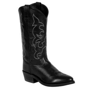Old West Black Mens All Leather Stitch Narrow Round Toe 13in Cowboy Boots 12 D
