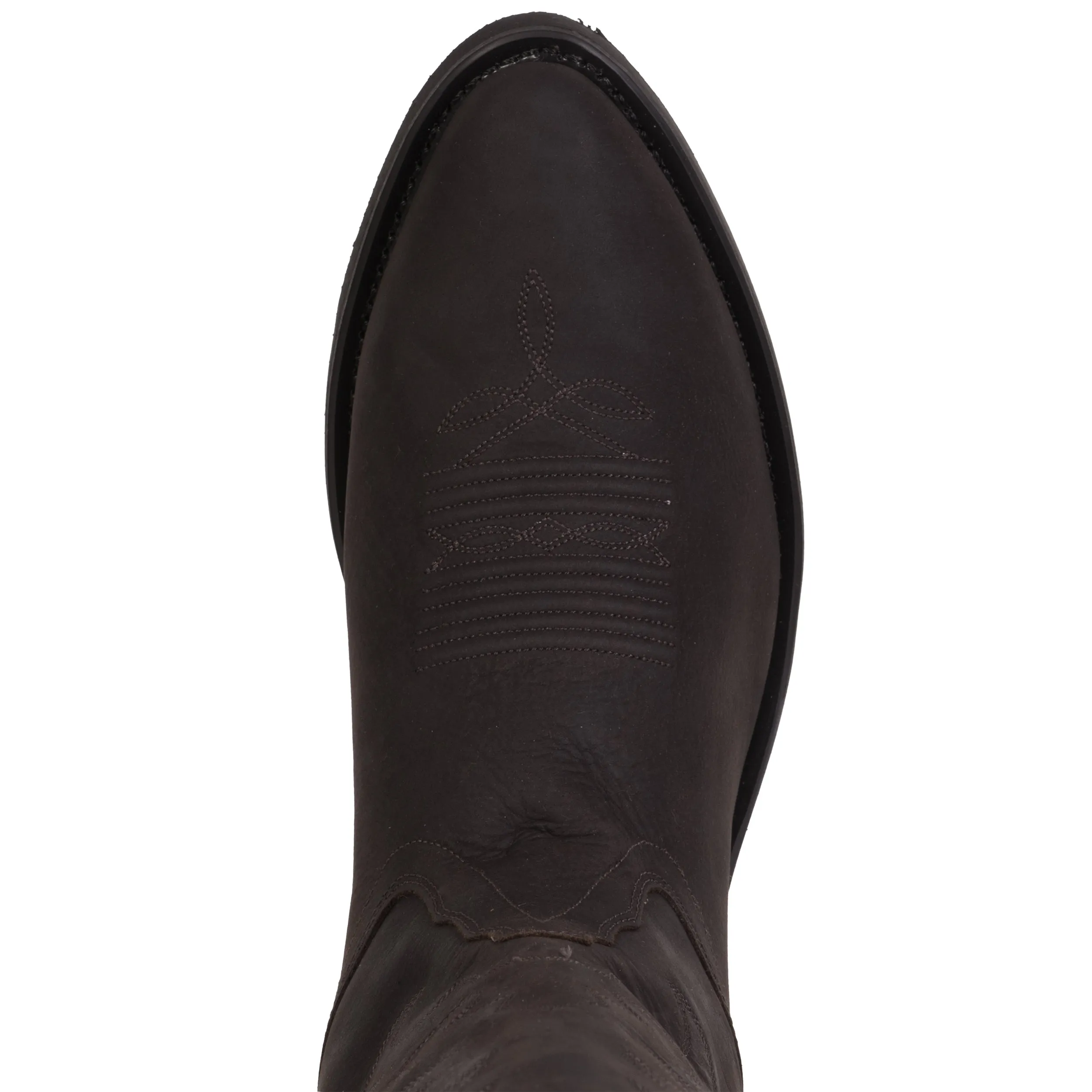 Old West Brown Mens Distress Leather Brown Round Toe 13in Cowboy Boots 11.5 EE