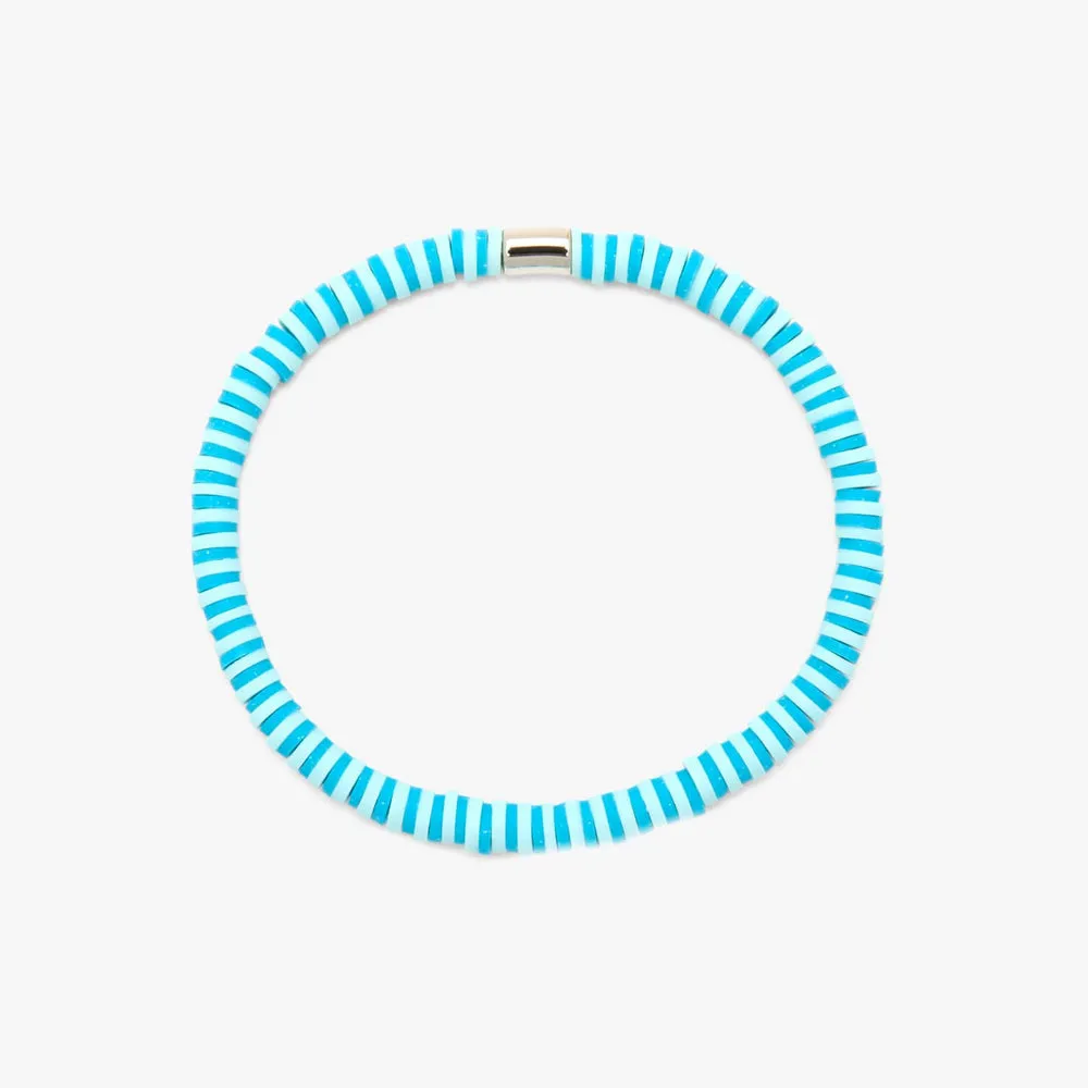 Pura Vida SEASCAPE STRETCH BRACELET - CANAL BLUES
