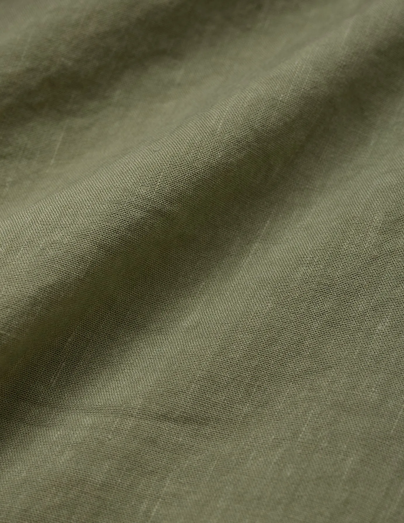 Refined Linen Bowling Short Sleeve Shirt Tea