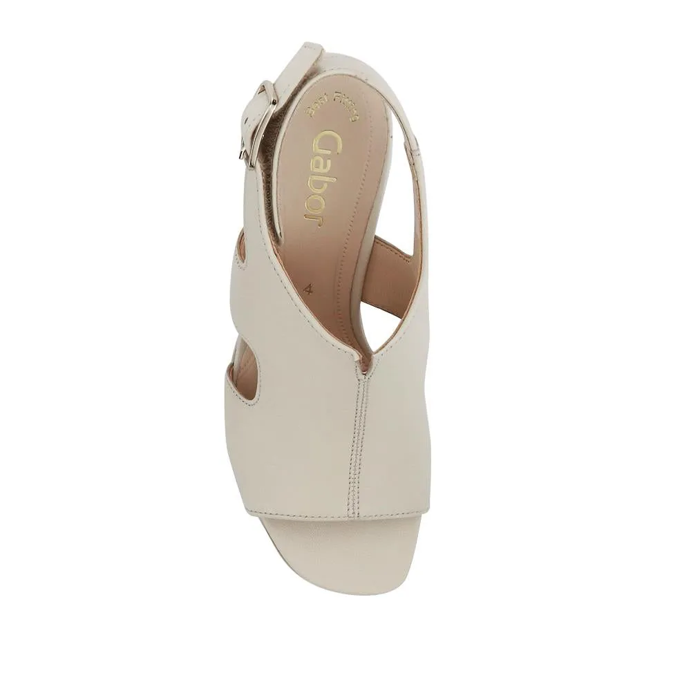 Smart Leather Block-Heeled Sandals - GAB41514 / 327 008