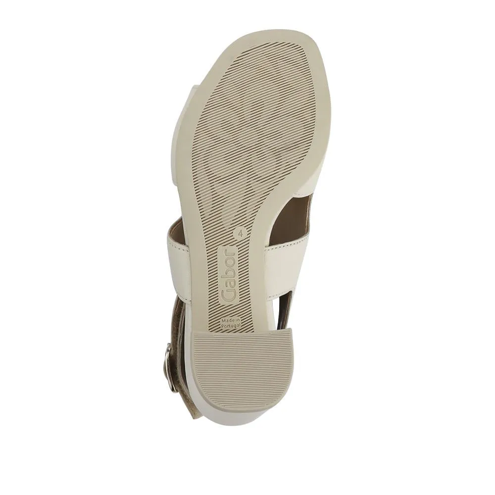 Smart Leather Block-Heeled Sandals - GAB41514 / 327 008