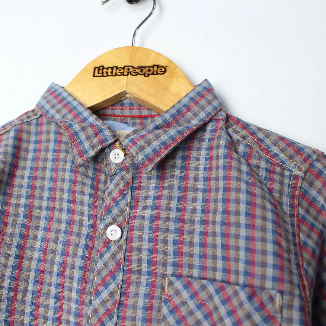 Stylish Brown Themed Stylish Boys Casual Shirt