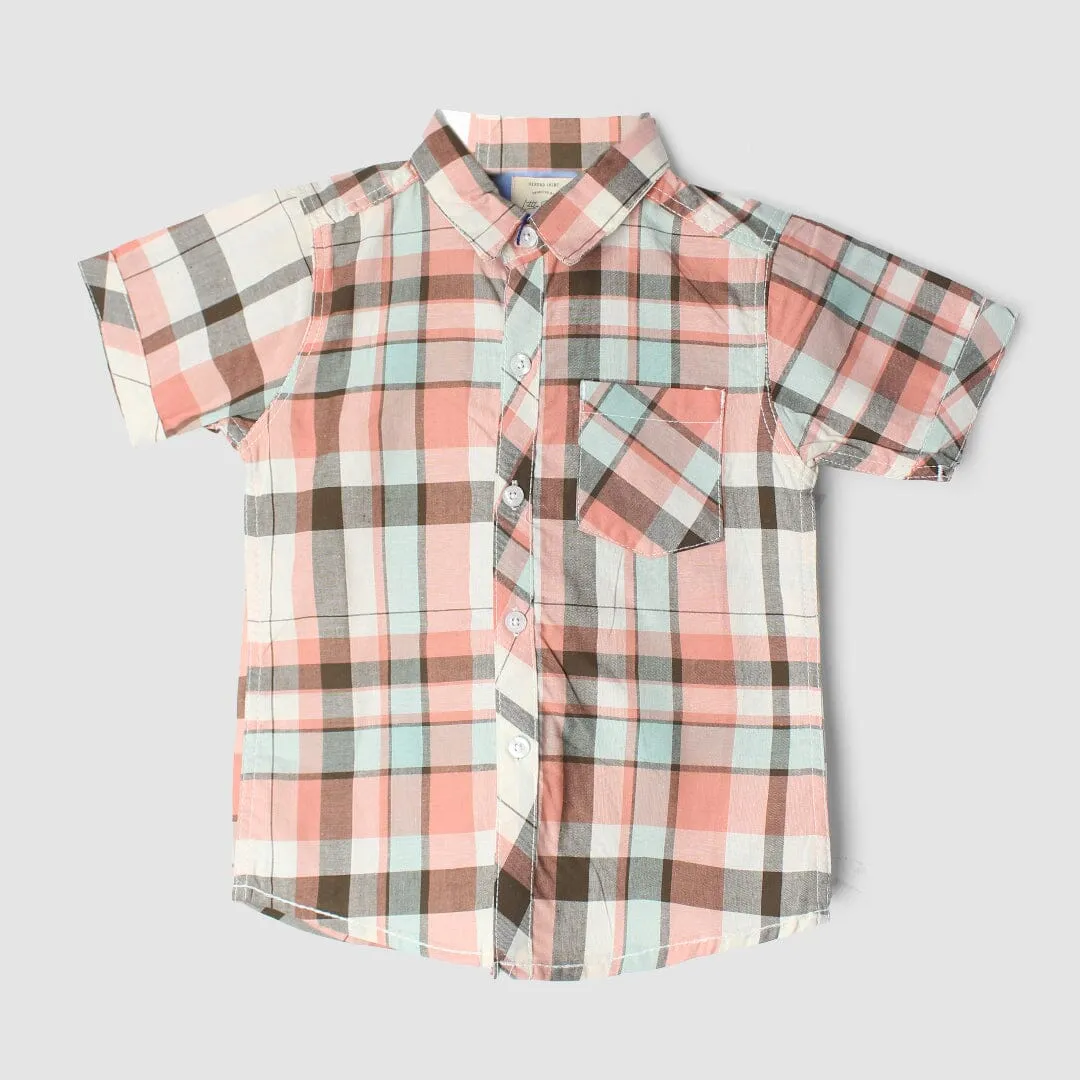 Stylish Peach Themed Stylish Boys Casual Shirt
