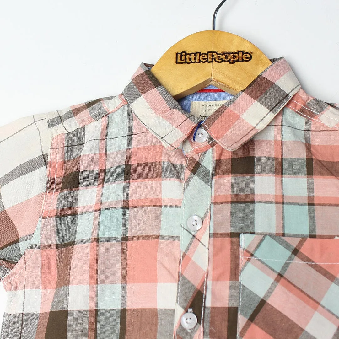 Stylish Peach Themed Stylish Boys Casual Shirt