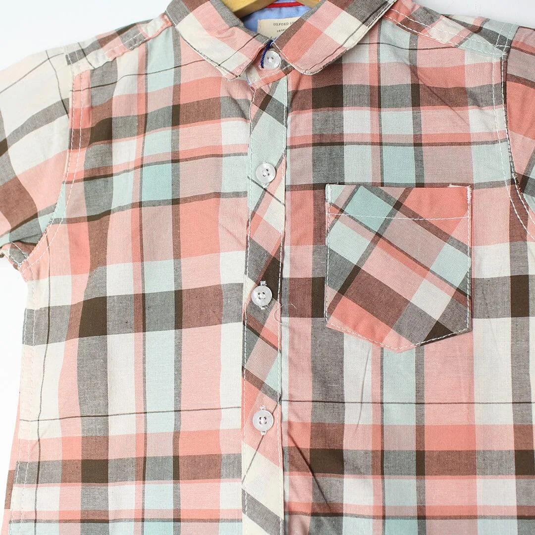 Stylish Peach Themed Stylish Boys Casual Shirt