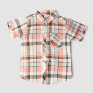 Stylish Peach Themed Stylish Boys Casual Shirt