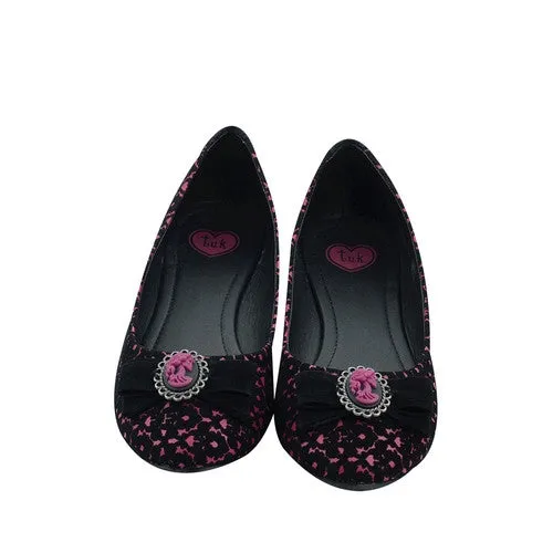 T.U.K Burgandy Cameo Flats A8470L  1