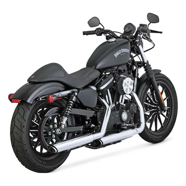 Vance & Hines 16861 Twin Slash 3 in. Slip-on Exhaust Chrome 2014-2020 Sportster