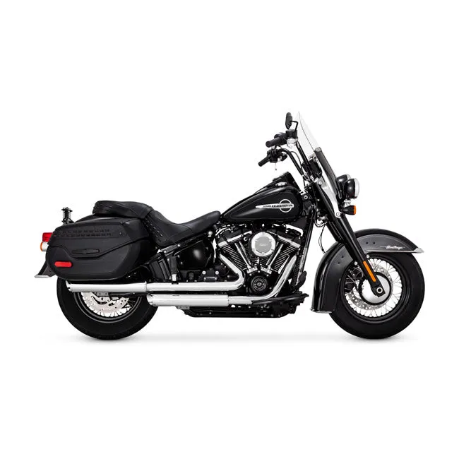 Vance & Hines 16879 Twin Slash Chrome 3 in. Slip-on Exhaust 2018-20 Heritage Softail / Deluxe