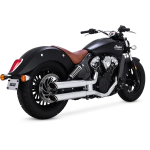 Vance & Hines 18323 PCX Chrome Twin Slash Cut Slip-on Exhaust 2015 up Indian Scout