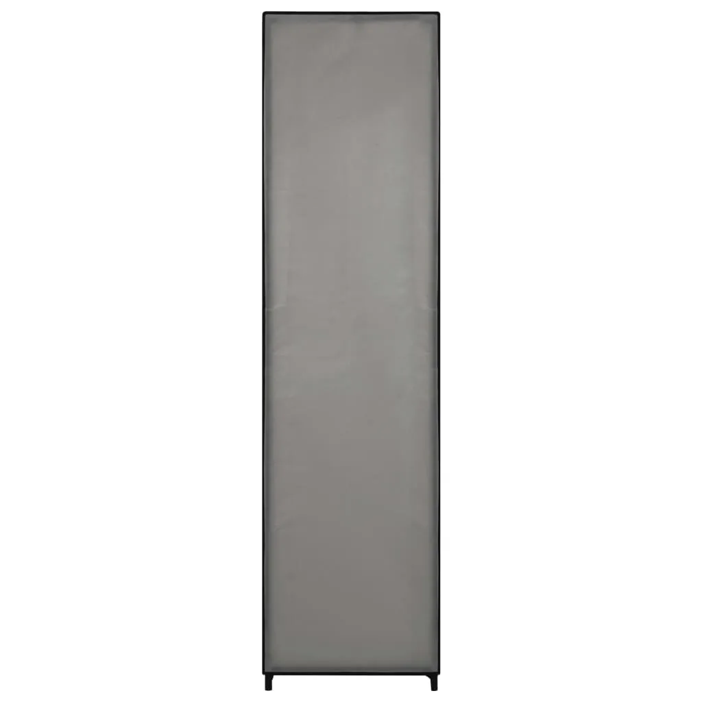Wardrobe with 4 Compartments Grey 175x45x170 cm
